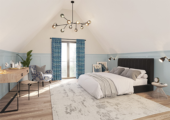 Melody Velvet, Blue Lagoon - Made to Measure Curtains - Image 8